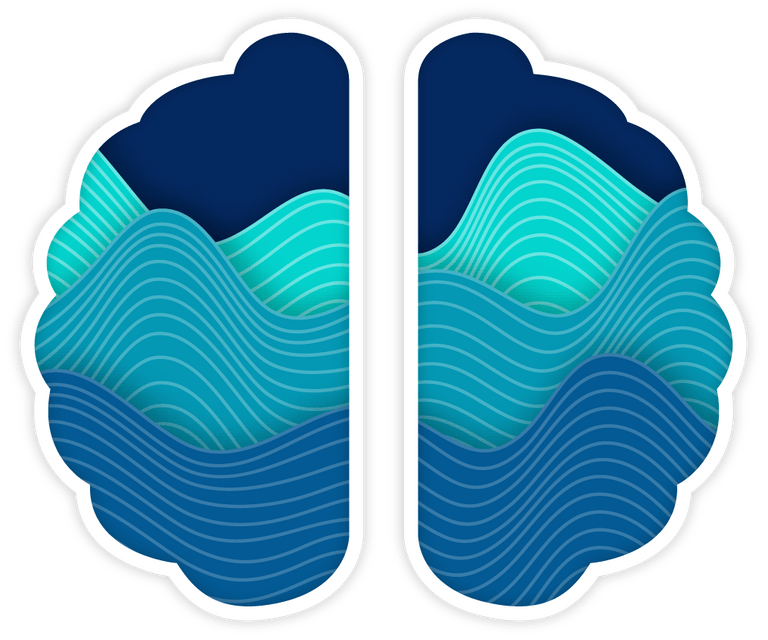 MadHacks Brain and Blue Wave Logo